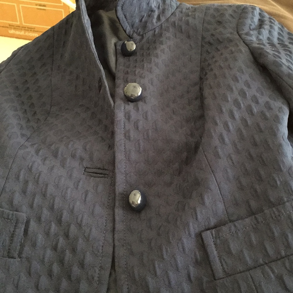 Talbots blue pattern blazer - Picture 8 of 9